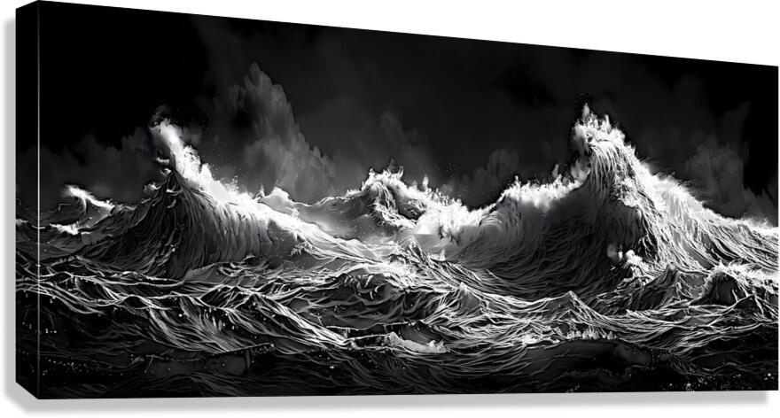 Tempestuous Symphony - Stormy Ocean Art Prints Canvas Print