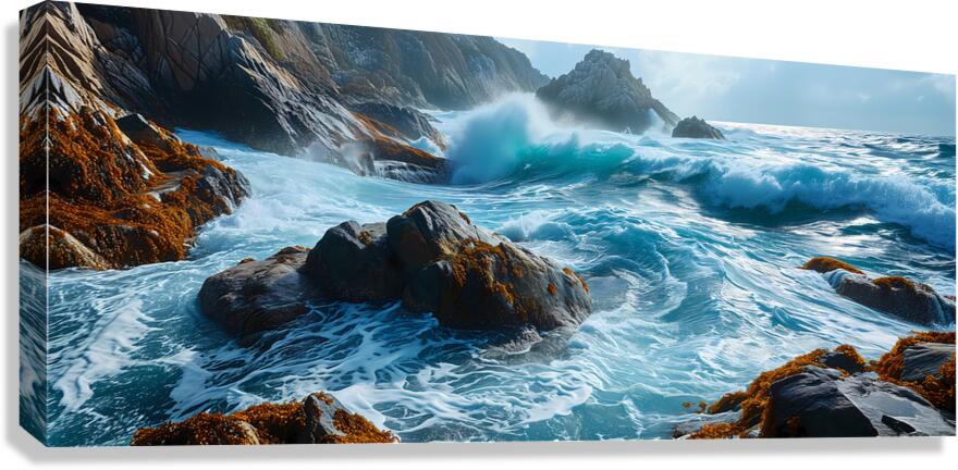 And the Sea Roared - Dramatic Ocean Wave Art Prints Canvas Print