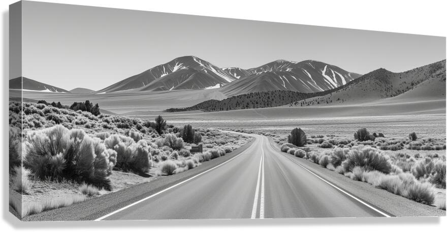 Starting Line - Minimal Landscape Art Prints Canvas Print