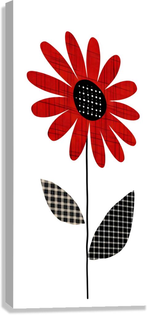 Plaid Botanica 10 - Graphic Floral Art Prints Canvas Print