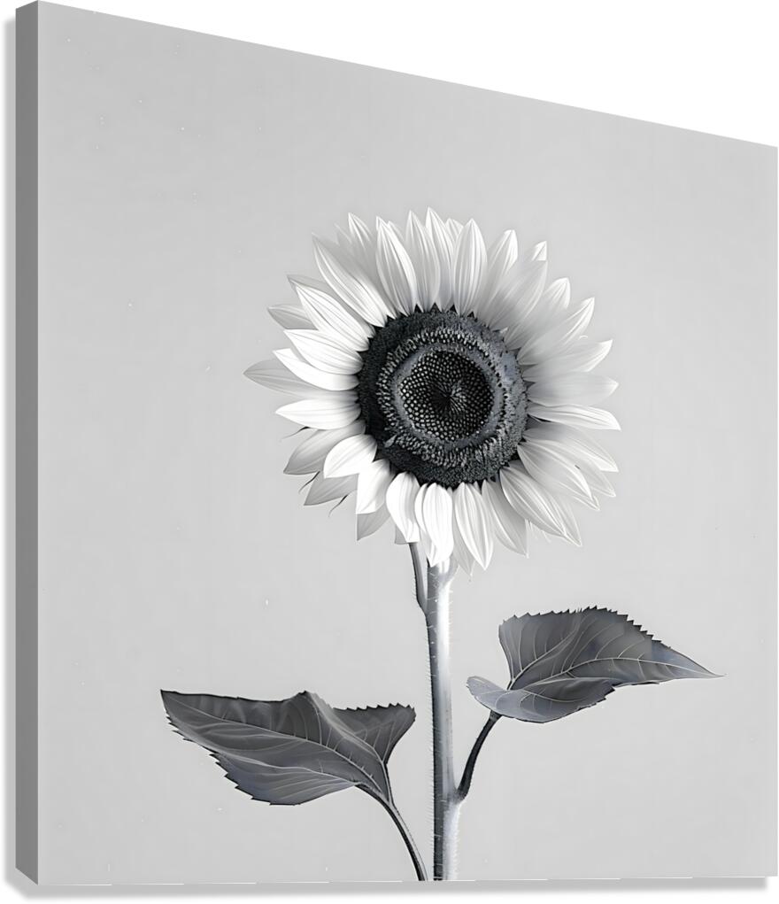 Sunflower Selfie 5 - Sunflower Portrait Art Prints Canvas Print