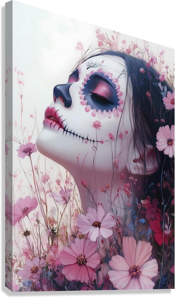 El Silencio De Los Muertos Bellos - The Silence Of The Beautiful Dead - Dia De Los Muertos Art Prints Canvas Print