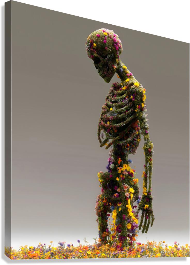 Decay In Bloom - Sculptural Botanical Art Prints Canvas Print