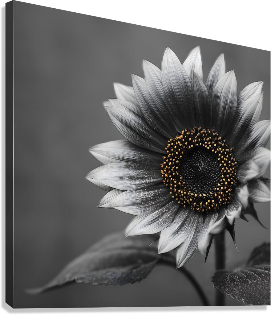 Sunflower Selfie 15 - Sunflower Portrait Art Prints Canvas Print