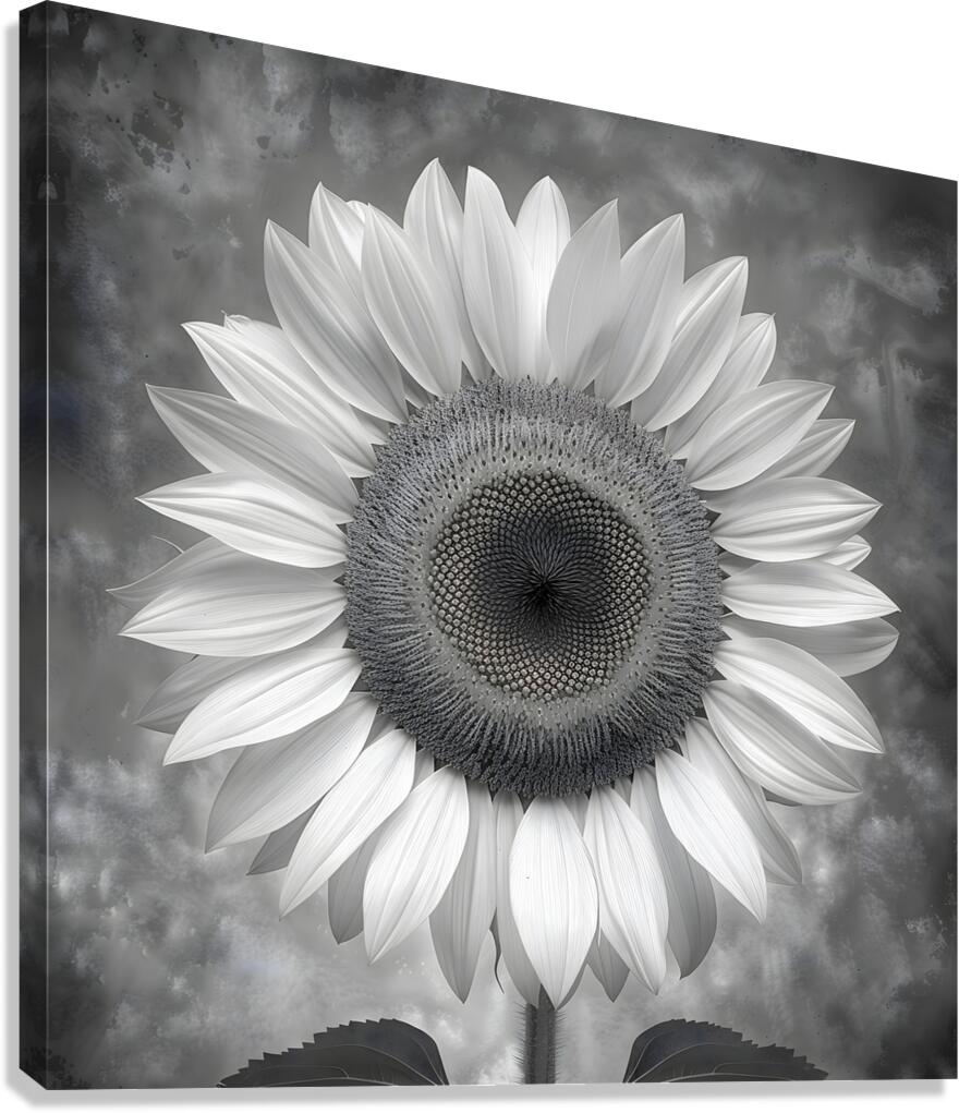 Sunflower Selfie 17 - Sunflower Portrait Art Prints Canvas Print