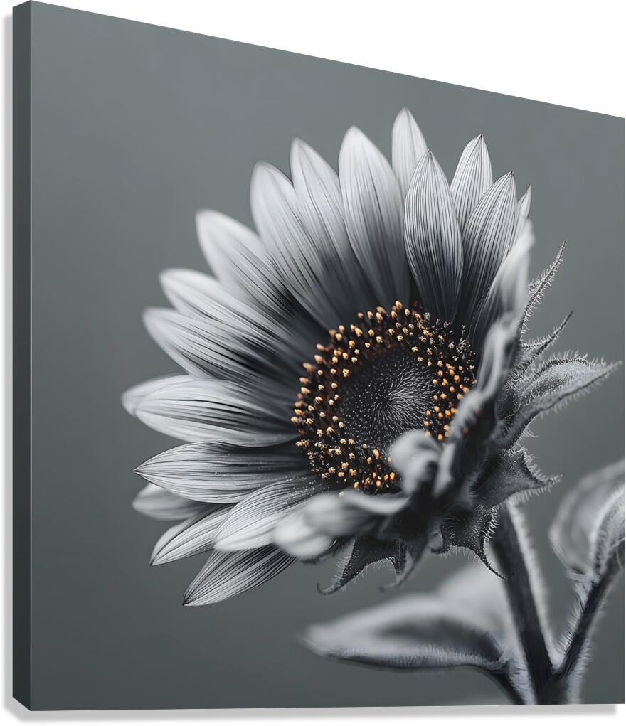 Sunflower Selfie 19 - Sunflower Portrait Art Prints Canvas Print