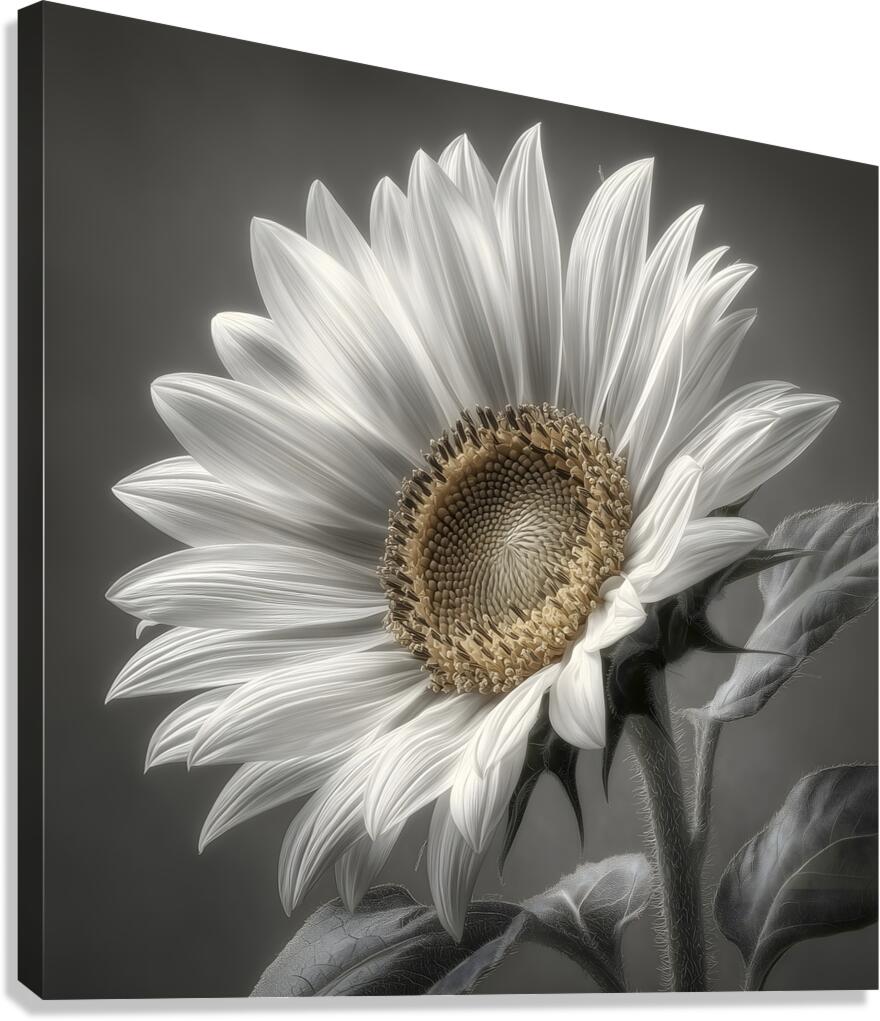 Sunflower Selfie 23 - Sunflower Portrait Art Prints Canvas Print