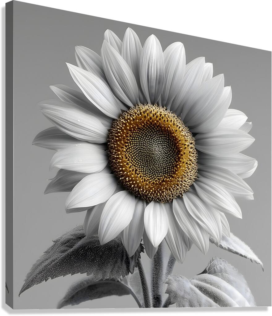 Sunflower Selfie 26 - Sunflower Portrait Art Prints Canvas Print