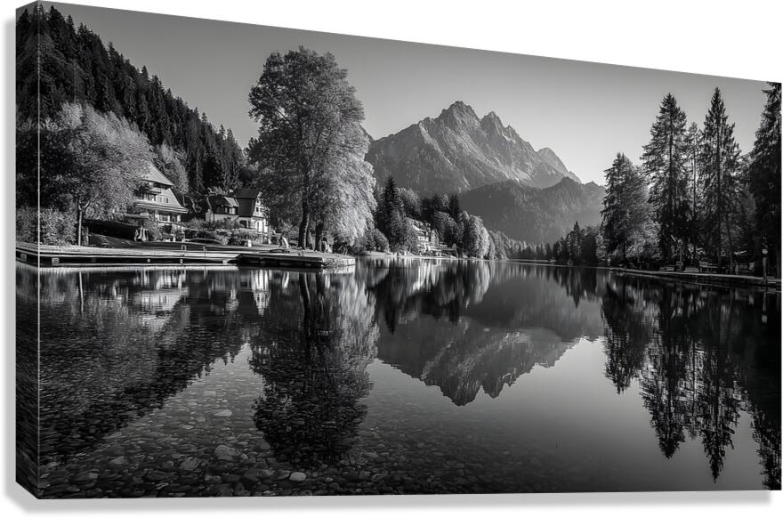 Reflected Dreams - Monochrome Landscape Art Prints Canvas Print