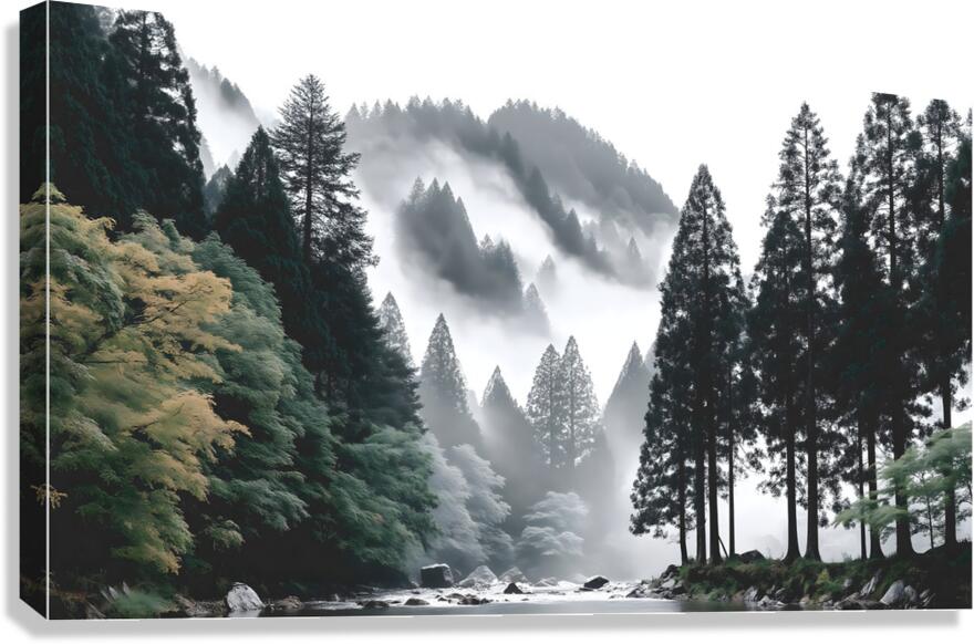 Under The Shroud - Monochrome Landscape Art Prints Canvas Print