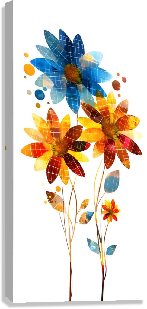 Plaid Botanica 33 - Modern Floral Art Prints Canvas Print