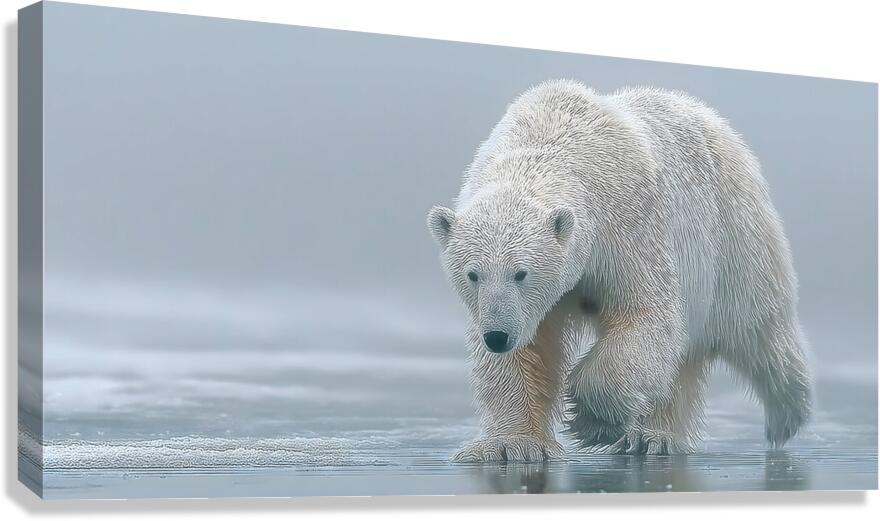 Ghost of the Tundra – Arctic Wildlife Art Print Canvas Print