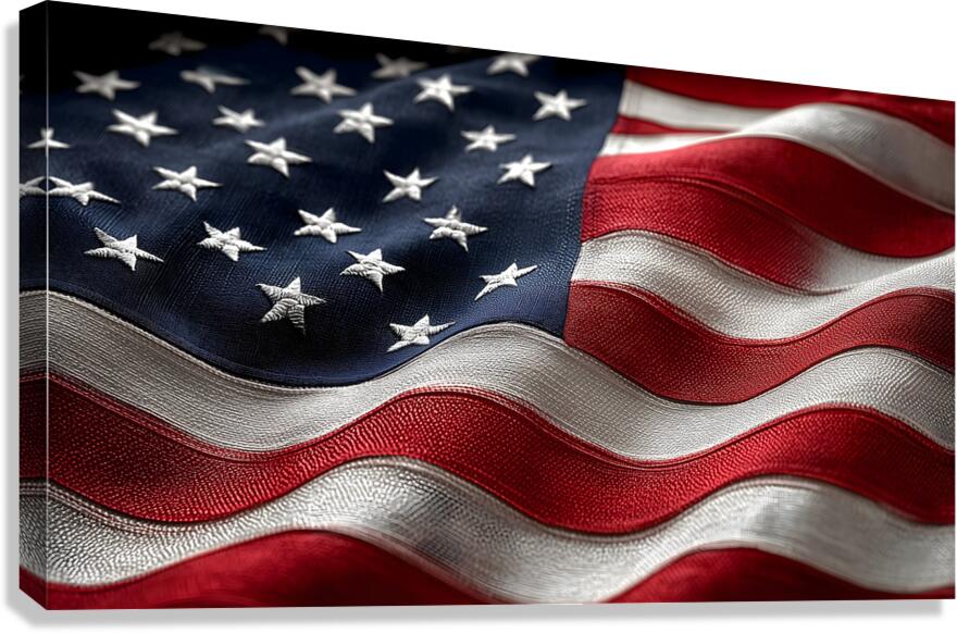 The Fabric of Freedom – Patriotic Flag Art Print Canvas Print