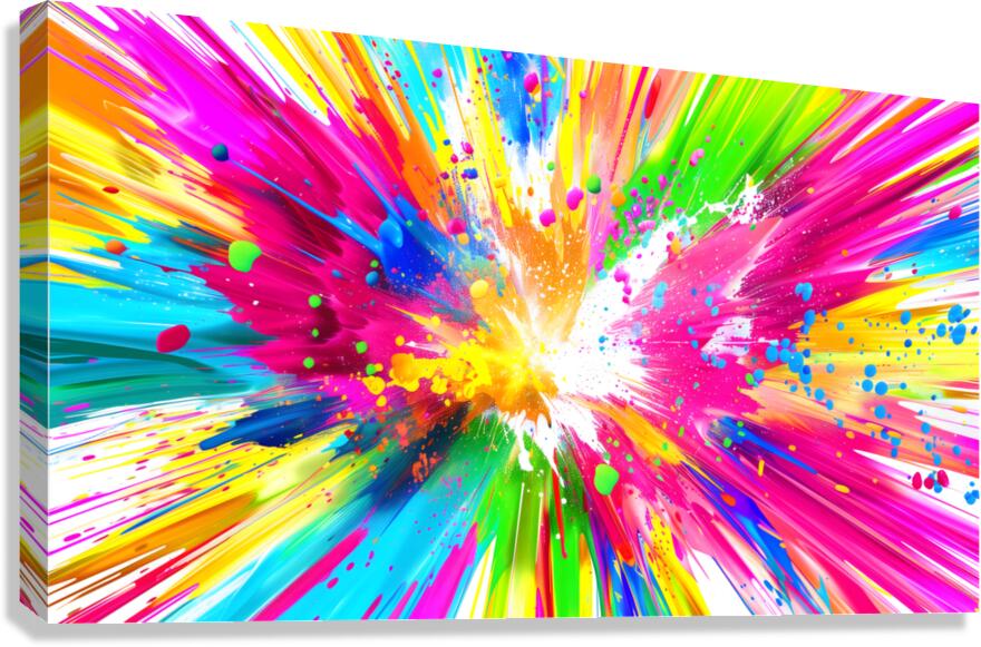 Paintbomb – Color Splash Abstract Art Print Canvas Print
