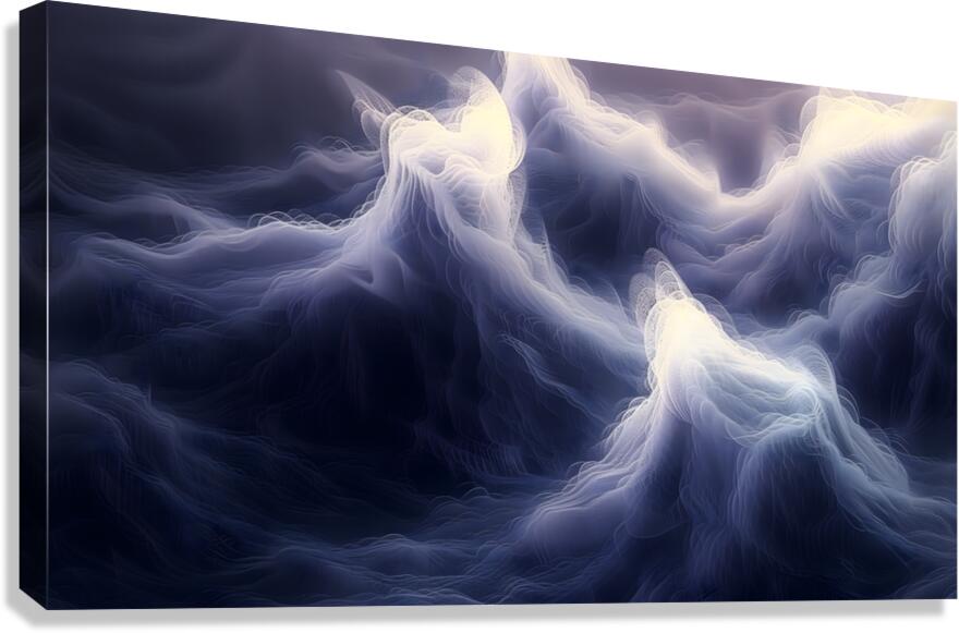 Phantom Tides – Abstract Seascape Art Print Canvas Print