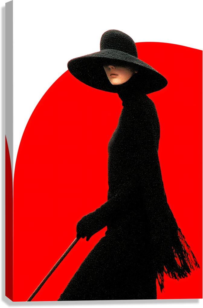 Lady of Mystery – Vintage Noir Fashion Art Print Canvas Print