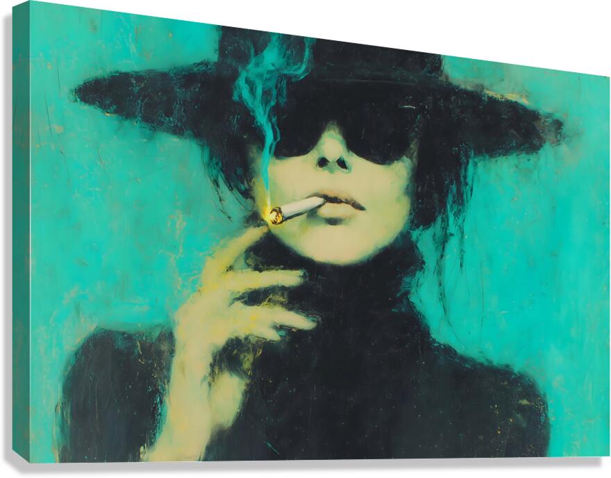 The Hidden Gaze – Vintage Fashion Art Print Canvas Print