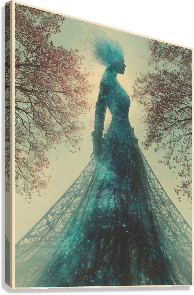 The Lady of Paris – Vintage Fashion Art Print Canvas Print