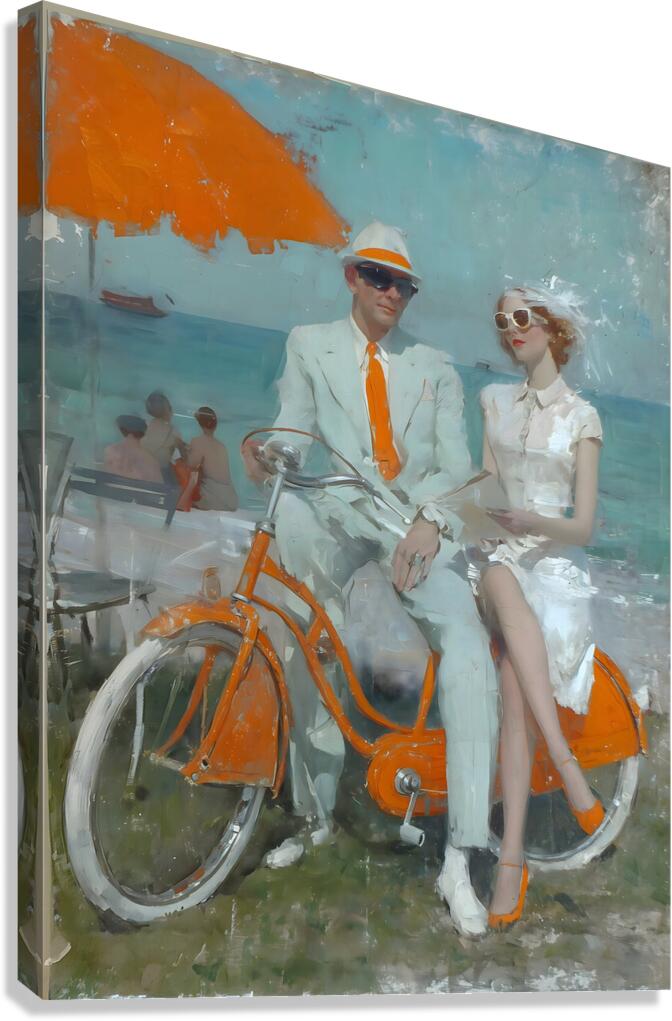 Elegance Under the Sun – Vintage Fashion Poster Art Print Canvas Print