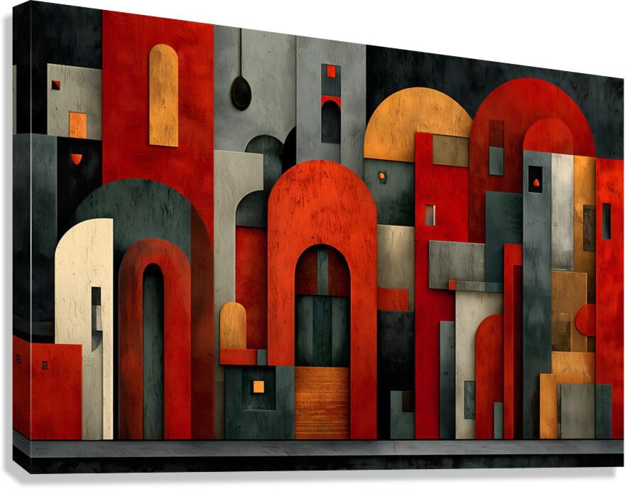 Modern Blocks – Architectural Abstraction Art Print Canvas Print
