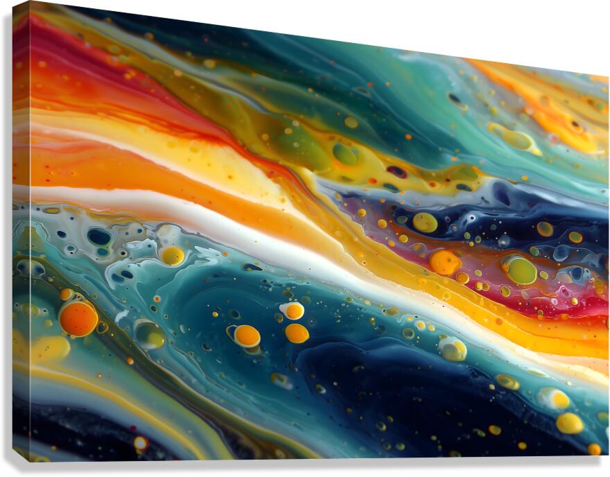 Nebula Runoff – Fluid Abstract Art Print Canvas Print