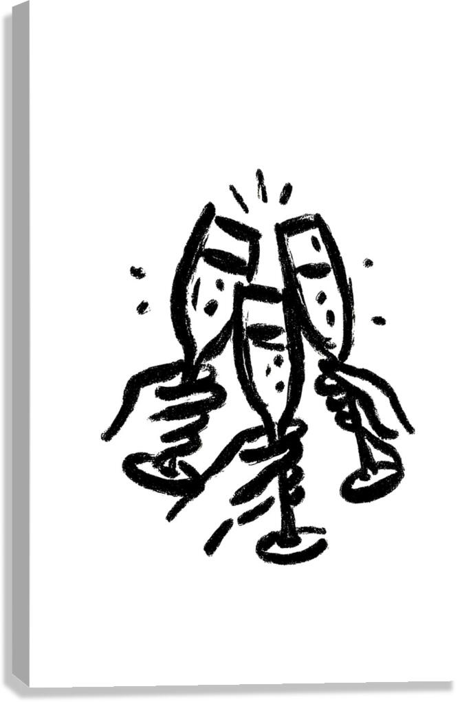 Happy New Year – Festive Celebration Art Print Canvas Print