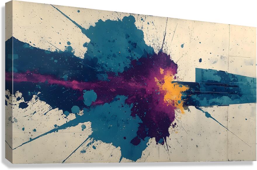 Impact Zone – Urban Splatter Abstract Print Canvas Print