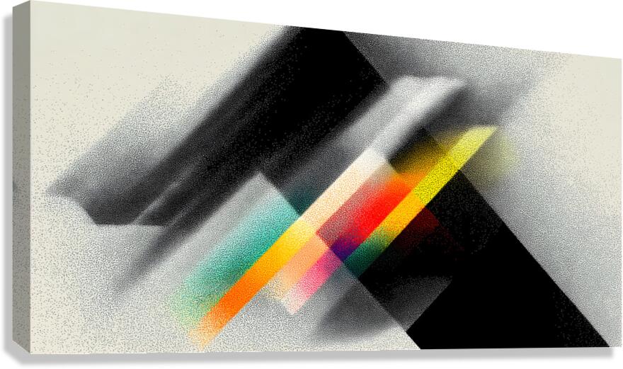 Prism Shift – Geometric Gradient Abstract Print Canvas Print