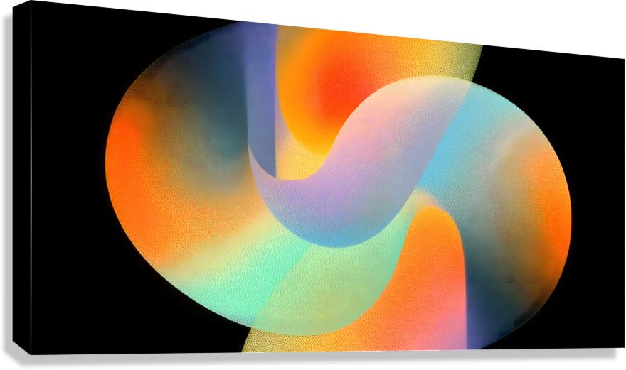 Chromatic Synergy – Gradient Orbital Abstract Print Canvas Print