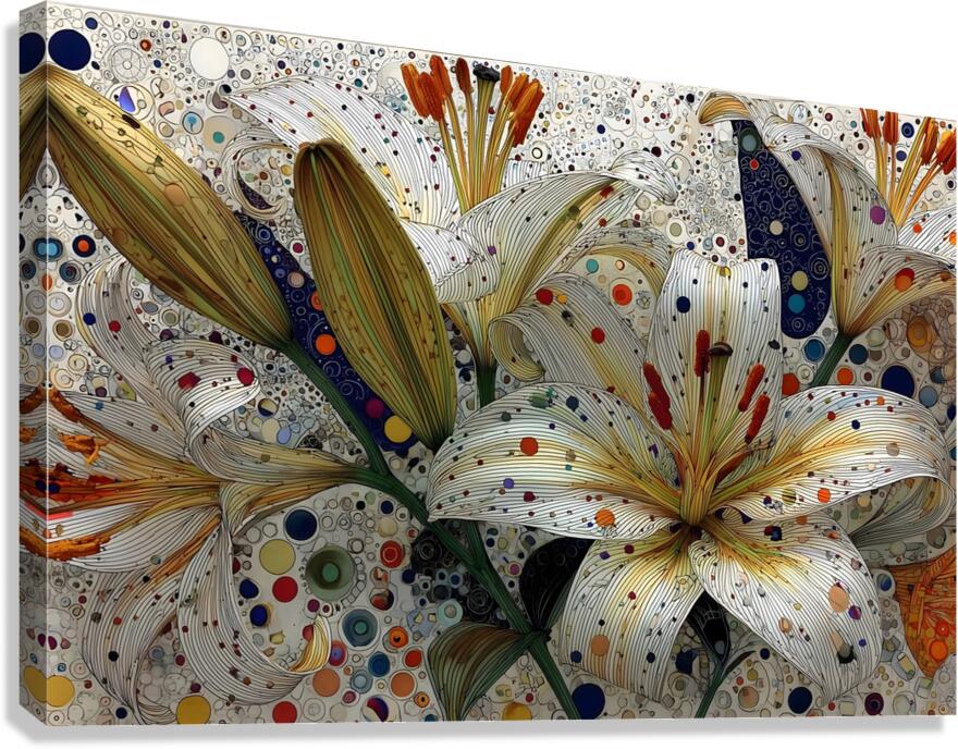 Stargazer Constellation – Lily Pattern Abstract Print Canvas Print