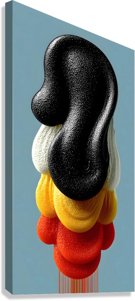 Color Stack Totem – Pop Abstract Sculpture Print Canvas Print