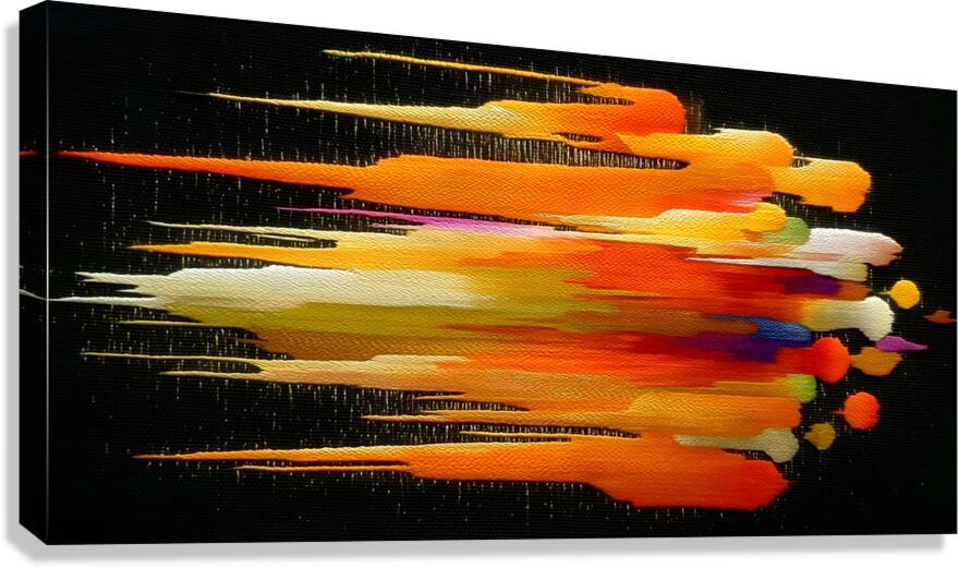 Sonic Strata – Horizontal Streaks Abstract Print Canvas Print