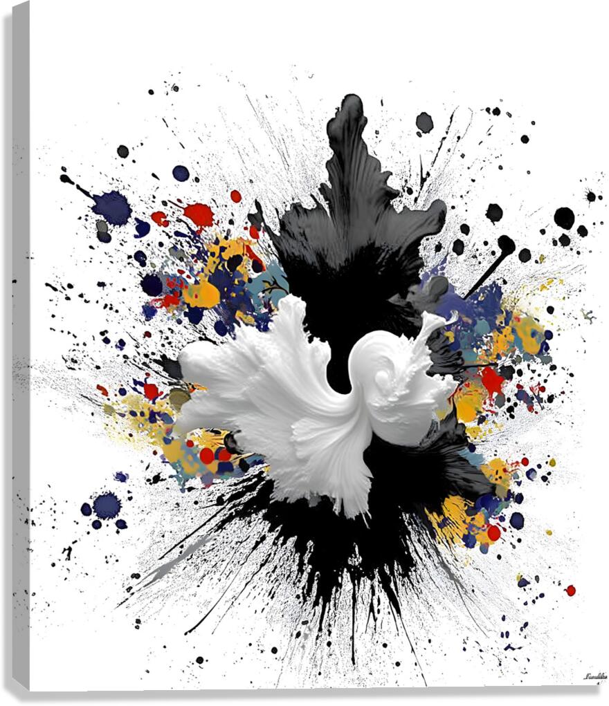 Catalyst Bloom – Ink & Color Explosion Print Canvas Print