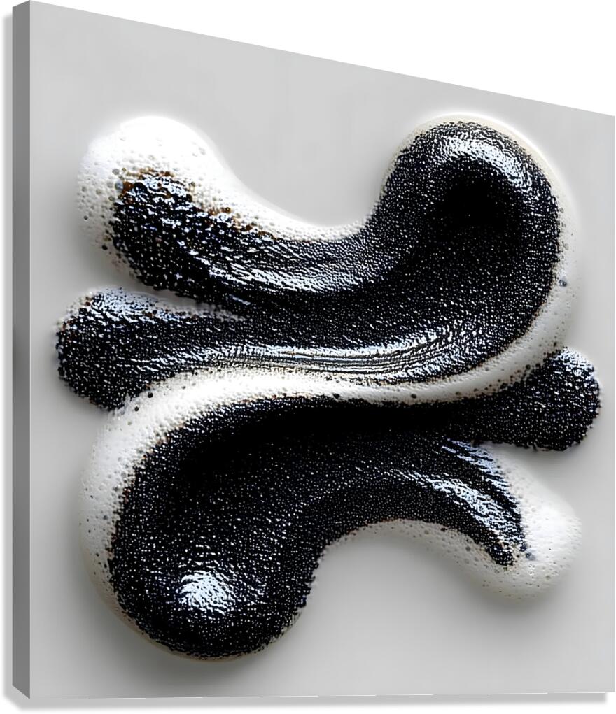 Duality Drip – Yin-Yang Abstract Print Canvas Print