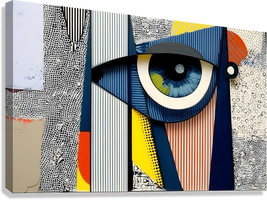 Golden Gaze – Abstract Portrait Eye Print Canvas Print