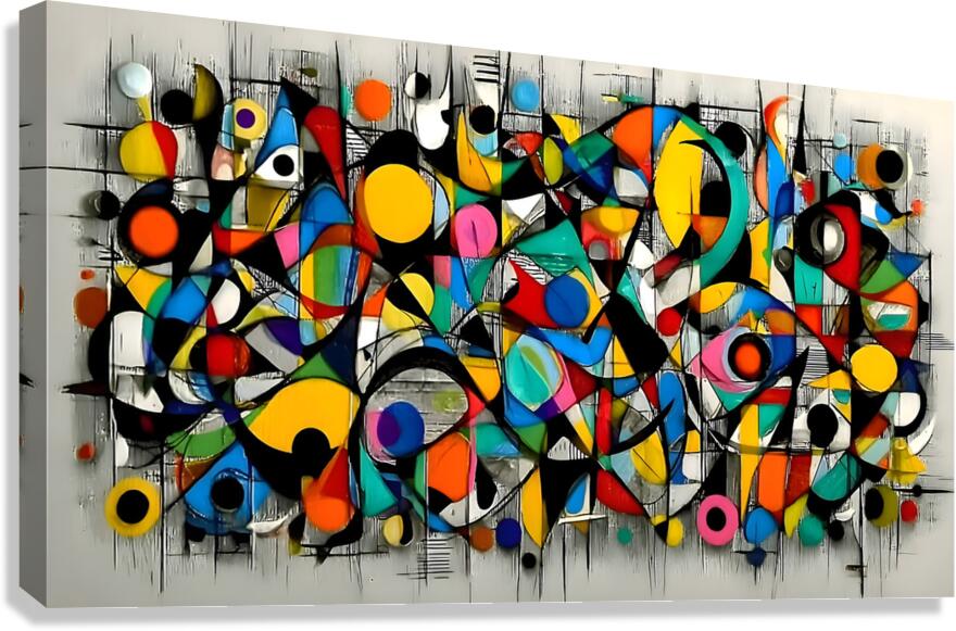 Confetti Logic – Color Grid Abstract Print Canvas Print