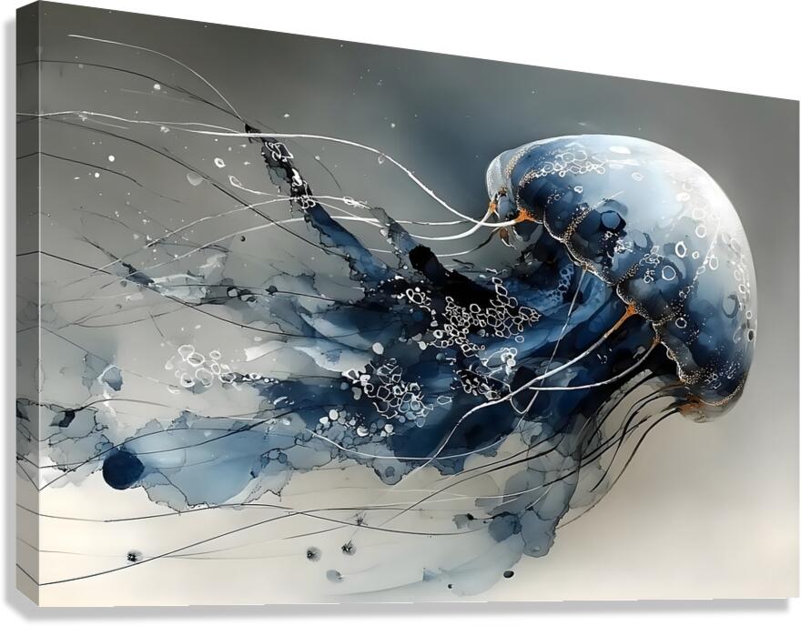 Weightless Grace – Abstract Jellyfish Print Canvas Print