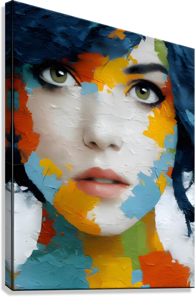 Faces of Panic II – Pop Expressionism Print Canvas Print