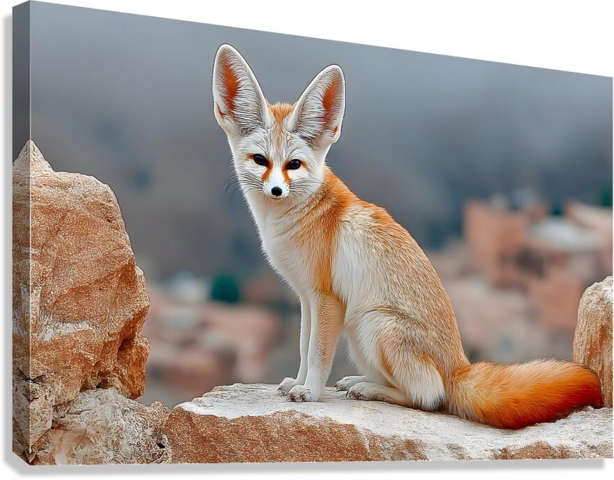 Sand Whisper – Fennec Fox Print Canvas Print