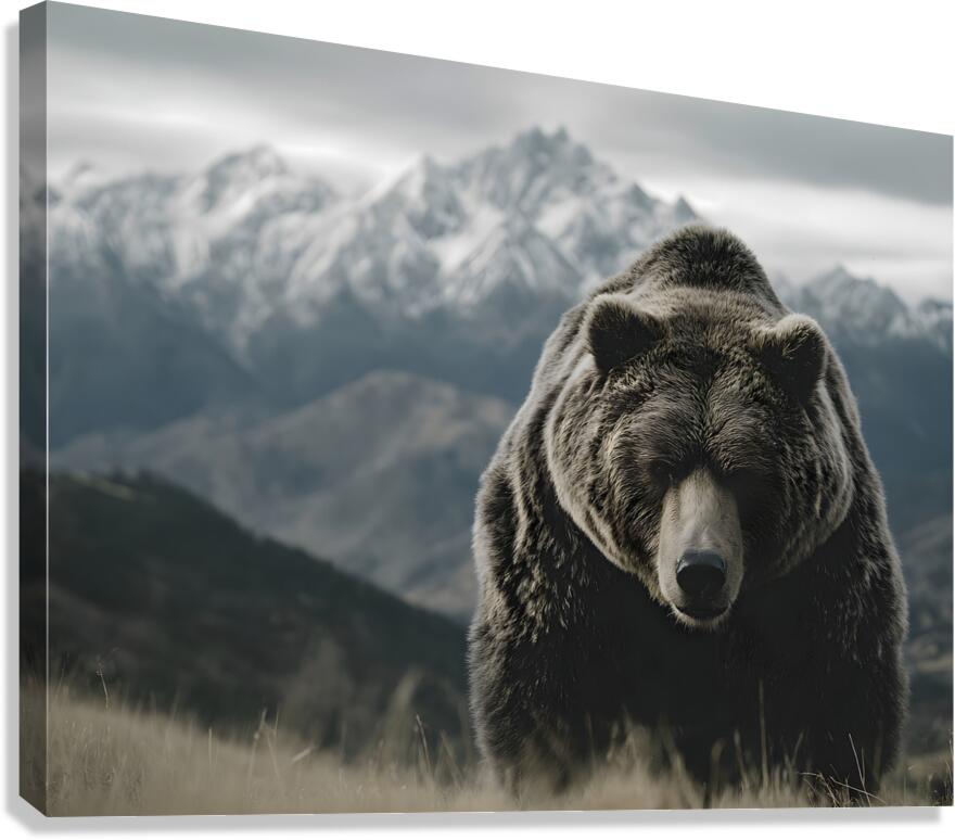Summit Guardian – Kodiak Bear Print Canvas Print