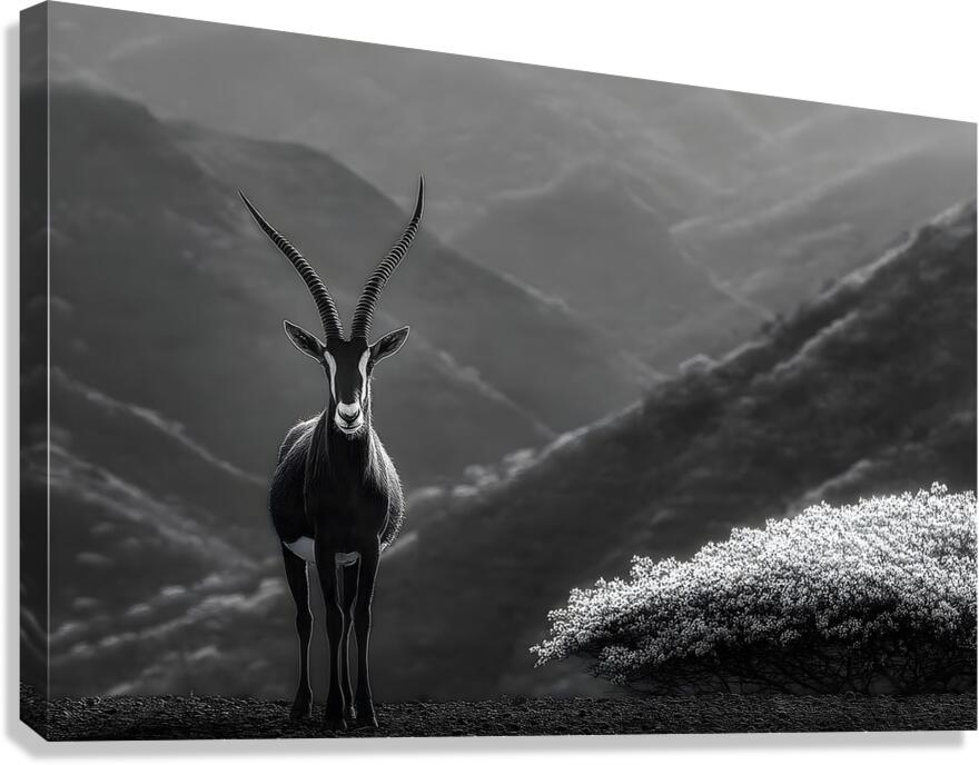 Silent Horn – Saola Print Canvas Print