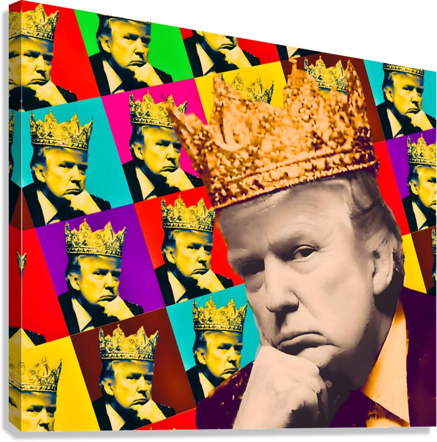 Crowned Pop - Trump Portrait Print Canvas Print