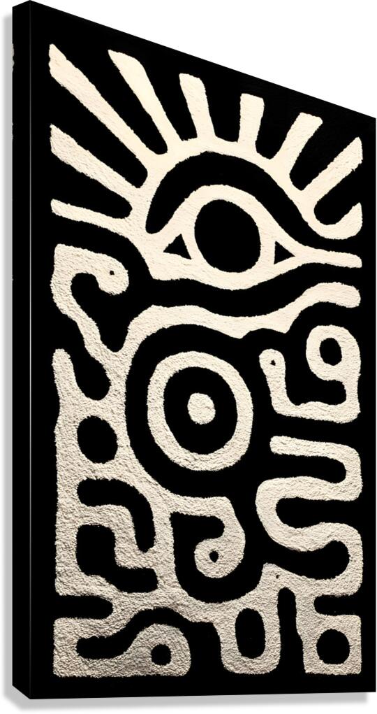 Eye of the Ancients – Tribal Abstract Totem Print Canvas Print