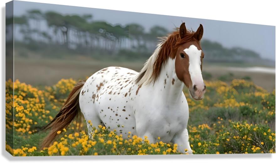 Wild Blossom – Spotted Appaloosa Horse Print Canvas Print