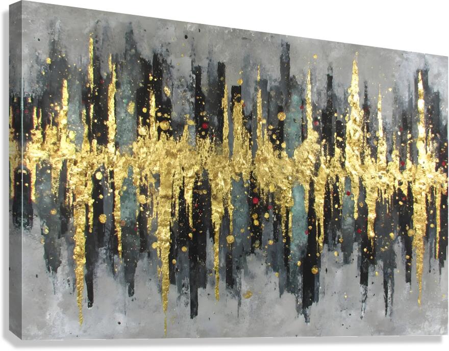 Urban Chaos – Abstract Cityscape Art Print Canvas Print