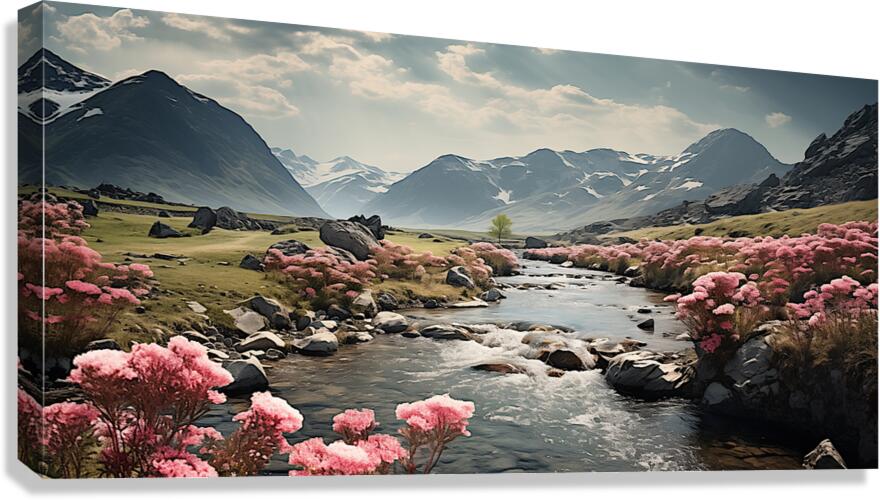 Valley of Serenity – Mountain Lake Landscape Print Canvas Print