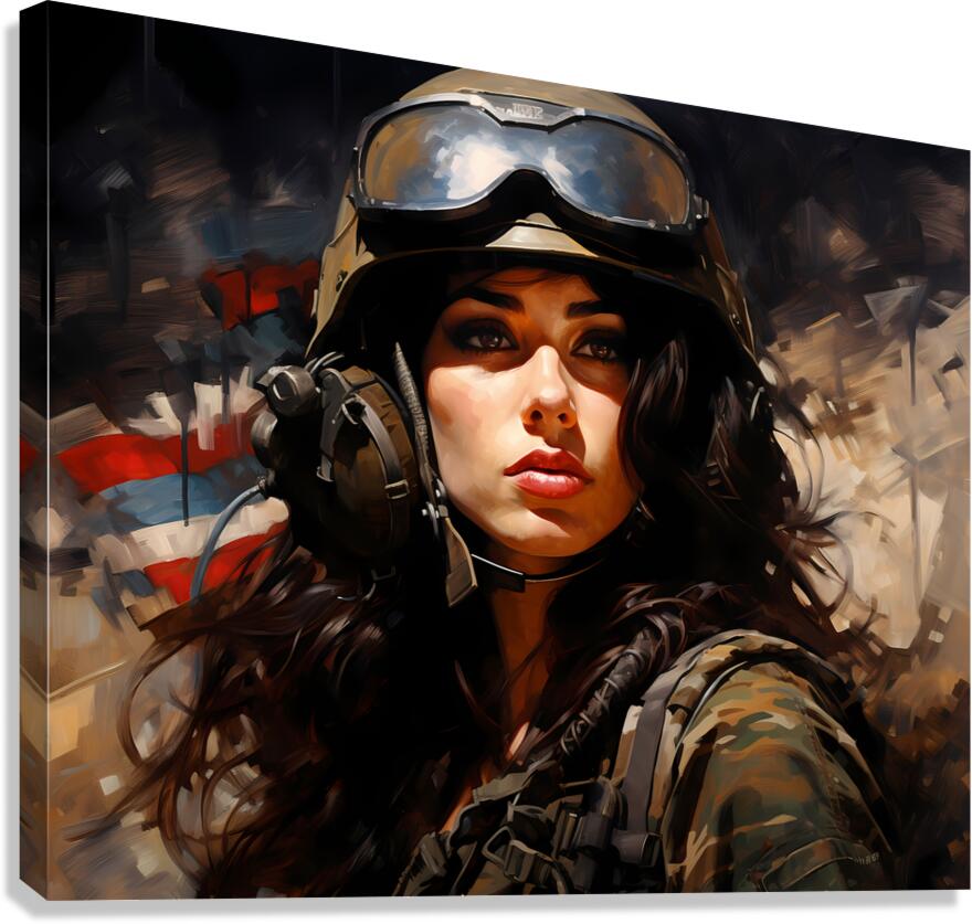 Woman of War – Grit & Grace Portrait Print Canvas Print