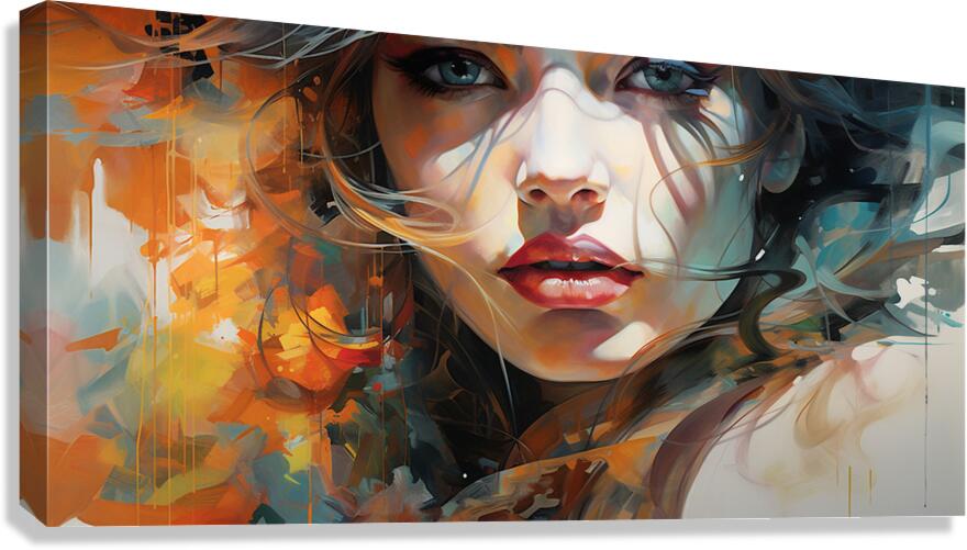 Midnight Siren – Dark Fantasy Portrait Art Print Canvas Print