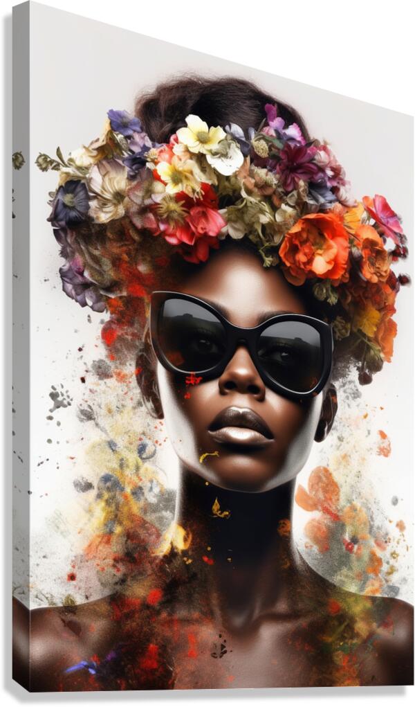 Power & Poise – Modern Afrocentric Portrait Art Print Canvas Print