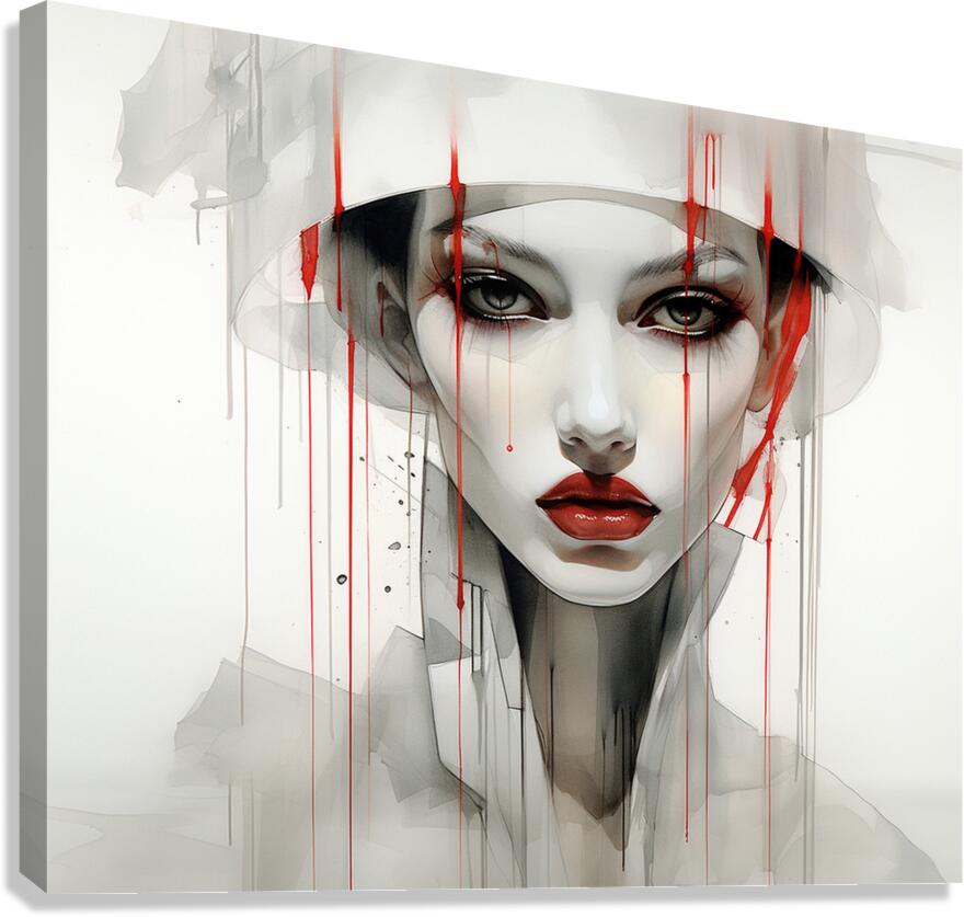 Psychosis – Abstract Expression Portrait Art Print Canvas Print